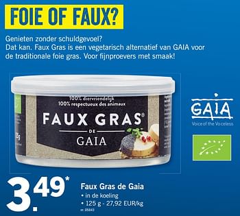 Promotions Faux gras - Gaia - Valide de 01/10/2017 à 05/11/2017 chez Lidl