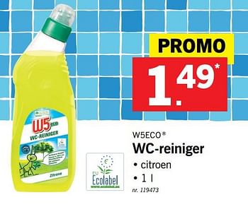 Promoties W5 wc-reiniger - W5 - Geldig van 09/10/2017 tot 14/10/2017 bij Lidl