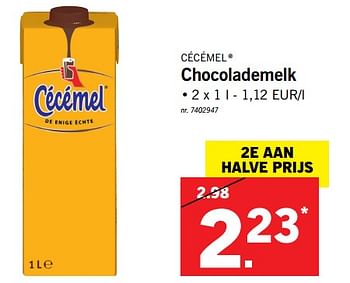 Promotions Chocolademelk - Cecemel - Valide de 09/10/2017 à 14/10/2017 chez Lidl
