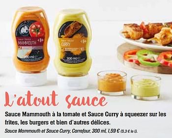 Promotions Sauce mammouth et sauce cuny, carrefour - Produit maison - Carrefour  - Valide de 01/10/2017 à 30/10/2017 chez Carrefour