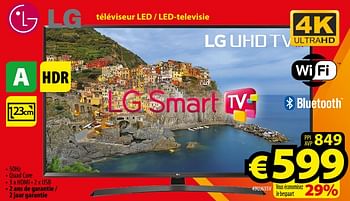 Promotions Lg téléviseur led - led-televisie 49uj63sv - LG - Valide de 29/09/2017 à 31/10/2017 chez ElectroStock