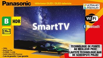Promotions Panasonic téléviseur oled - oled-televisie tx55ez950 - Panasonic - Valide de 29/09/2017 à 31/10/2017 chez ElectroStock