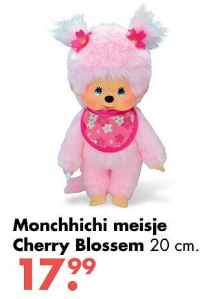 Promoties Monchhichi meisje cherry blossem - Monchhichi - Geldig van 09/10/2017 tot 06/12/2017 bij Multi Bazar