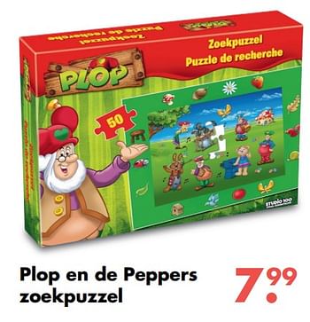 Promoties Plop en de peppers zoekpuzzel - Studio 100 - Geldig van 09/10/2017 tot 06/12/2017 bij Multi Bazar