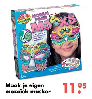 Promoties Maak je eigen mozaïek masker - Small World Creative - Geldig van 09/10/2017 tot 06/12/2017 bij Multi Bazar