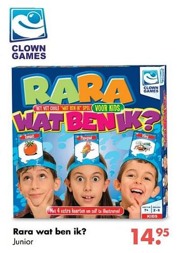 Promotions Rara wat ben ik? - Clown Games - Valide de 09/10/2017 à 06/12/2017 chez Multi Bazar