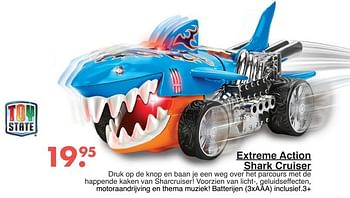 Promoties Extreme action shark cruisier - Hot Wheels - Geldig van 09/10/2017 tot 06/12/2017 bij Multi Bazar
