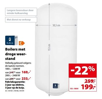 Promoties Boilers met droge weerstand - Van Marcke - Geldig van 11/10/2017 tot 23/10/2017 bij Gamma