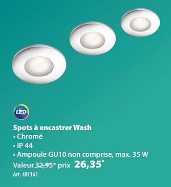 Promotions Spots á enccastrer wash - Philips - Valide de 11/10/2017 à 23/10/2017 chez Gamma