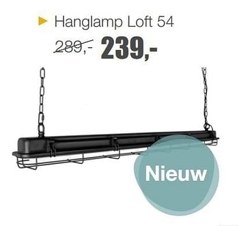 Promoties Hanglamp loft 54 - Huismerk - Goossens Wonen & Slapen - Geldig van 02/10/2017 tot 15/10/2017 bij Goossens Wonen & Slapen