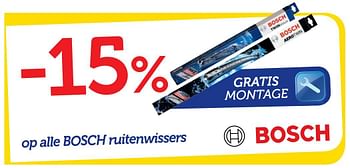 Promoties -15% op alle bosch ruitenwissers - Bosch - Geldig van 02/10/2017 tot 12/11/2017 bij Auto 5