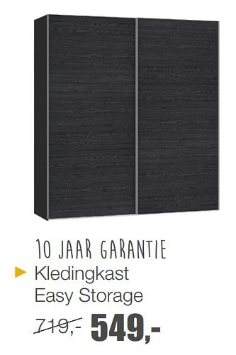 Promoties Kledingkast easy storage - Huismerk - Goossens Wonen & Slapen - Geldig van 02/10/2017 tot 29/10/2017 bij Goossens Wonen & Slapen