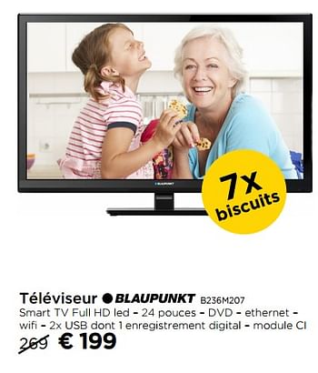 Promoties Téléviseur blaupunkt b236m207 - Blaupunkt - Geldig van 30/09/2017 tot 31/10/2017 bij Molecule