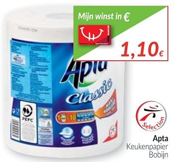Promoties Apta keukenpapier - Apta - Geldig van 01/10/2017 tot 31/10/2017 bij Intermarche