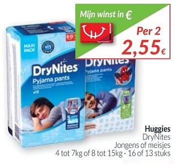 Promoties Huggies drynites - Huggies - Geldig van 01/10/2017 tot 31/10/2017 bij Intermarche