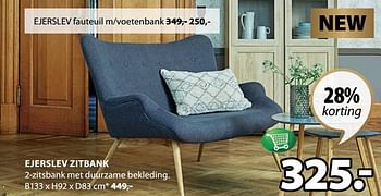 Promoties Ejerslev zitbank - Huismerk - Jysk - Geldig van 02/10/2017 tot 15/10/2017 bij Jysk