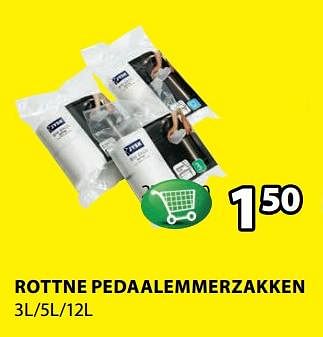 Promoties Rottne pedaalemmerzakken - Huismerk - Jysk - Geldig van 02/10/2017 tot 15/10/2017 bij Jysk
