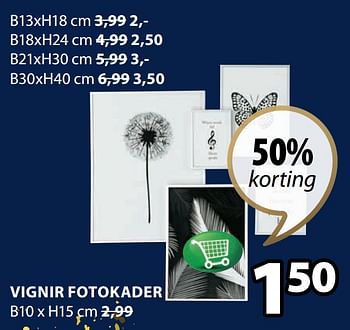 Promotions Vignir fotokader - Produit Maison - Jysk - Valide de 02/10/2017 à 15/10/2017 chez Jysk