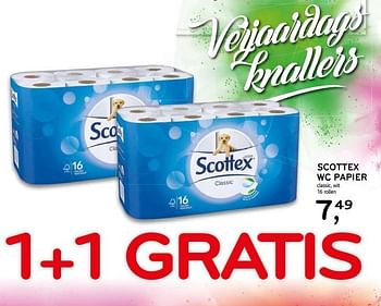 Promoties Scottex wc papier - Scottex - Geldig van 04/10/2017 tot 10/10/2017 bij C&B