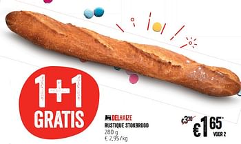 Promoties Rustique stokbrood - Huismerk - Delhaize - Geldig van 05/10/2017 tot 11/10/2017 bij Delhaize