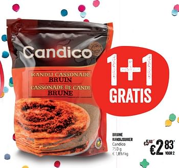 Promoties Bruine kandijsuiker candico - Candico - Geldig van 05/10/2017 tot 11/10/2017 bij Delhaize