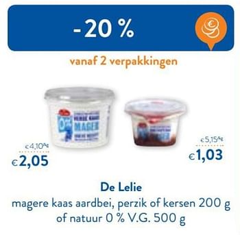 Promoties De lelie magere kaas aardbei, perzik of kersen of natuur 0% v.g - De Lelie - Geldig van 10/04/2017 tot 17/10/2017 bij OKay