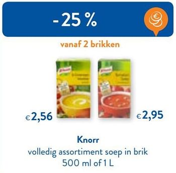 Promoties Knorr volledig assortimet soep in brik - Knorr - Geldig van 10/04/2017 tot 17/10/2017 bij OKay