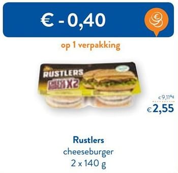 Promoties Rustlers cheesburger - Rustlers - Geldig van 10/04/2017 tot 17/10/2017 bij OKay