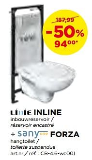 Promoties Hangtoiletten - toilettes suspendues inline + forza - Linie - Geldig van 02/10/2017 tot 29/10/2017 bij X2O