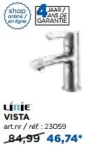 Promotions Vista koudwaterkranen - robinets d`eau froide - Linie - Valide de 02/10/2017 à 29/10/2017 chez X2O