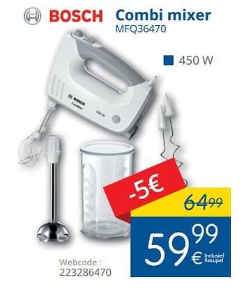Promoties Bosch combi mixer mfq36470 - Bosch - Geldig van 02/10/2017 tot 31/10/2017 bij Eldi