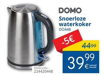 Promoties Domo elektro snoerloze waterkoker do448 - Domo - Geldig van 02/10/2017 tot 31/10/2017 bij Eldi