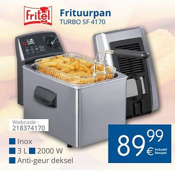 Promotions Fritel frituurpan turbo sf 4170 - Fritel - Valide de 02/10/2017 à 31/10/2017 chez Eldi