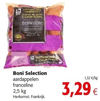 Promotions Boni selection aardappelen franceline - Boni - Valide de 04/10/2017 à 17/10/2017 chez Colruyt
