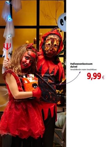Promoties Halloweenkostuum duivel - Huismerk - Colruyt - Geldig van 04/10/2017 tot 17/10/2017 bij Colruyt