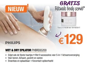 Promotions Philips wet + dry epilator phbre65200 - Philips - Valide de 03/10/2017 à 31/10/2017 chez Expert
