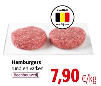 Promoties Hamburgers rund en varken - Huismerk - Colruyt - Geldig van 04/10/2017 tot 17/10/2017 bij Colruyt