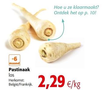 Promoties Pastinaak - Huismerk - Colruyt - Geldig van 04/10/2017 tot 17/10/2017 bij Colruyt