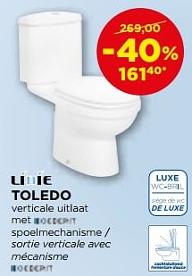 Promoties Linie toledo staande toiletten - toilettes á poser - Linie - Geldig van 02/10/2017 tot 29/10/2017 bij X2O