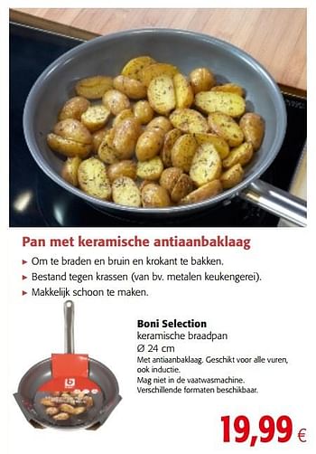 Promoties Boni selection keramische braadpan - Boni - Geldig van 04/10/2017 tot 17/10/2017 bij Colruyt
