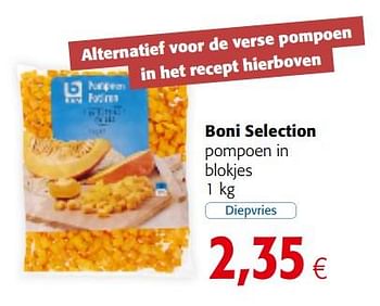 Promoties Boni selection pompoen in blokjes - Boni - Geldig van 04/10/2017 tot 17/10/2017 bij Colruyt