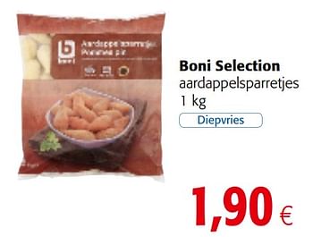 Promoties Boni selection aardappelsparretjes - Boni - Geldig van 04/10/2017 tot 17/10/2017 bij Colruyt
