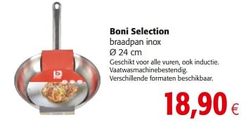 Promoties Boni selection braadpan inox - Boni - Geldig van 04/10/2017 tot 17/10/2017 bij Colruyt