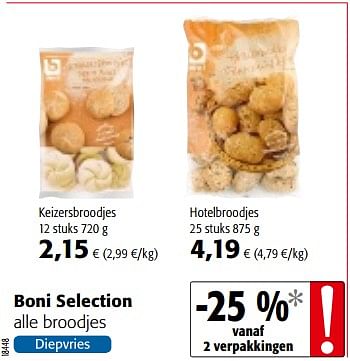 Promoties Boni selection alle broodjes - Boni - Geldig van 04/10/2017 tot 17/10/2017 bij Colruyt