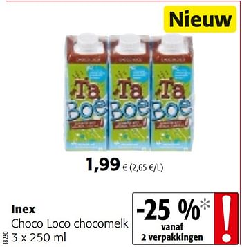 Promoties Inex choco loco chocomelk - Inex - Geldig van 04/10/2017 tot 17/10/2017 bij Colruyt