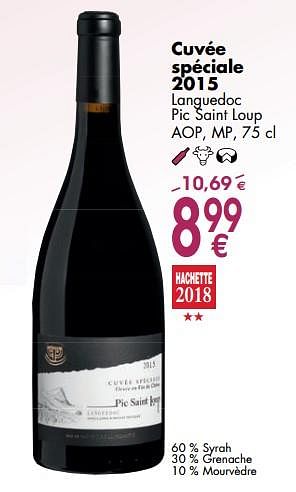 Promoties Cuvée spéciale 2015 - Rode wijnen - Geldig van 02/10/2017 tot 30/10/2017 bij Cora