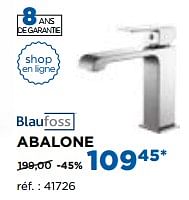 Promotions Abalone robinets de lavabo - Blaufoss - Valide de 02/10/2017 à 29/10/2017 chez X2O