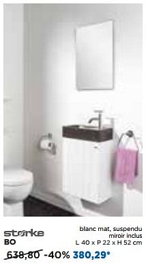 Promoties Bo meubles pour toilettes - Storke - Geldig van 02/10/2017 tot 29/10/2017 bij X2O