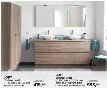 Promoties Loft meubles salle de bains - Storke - Geldig van 02/10/2017 tot 29/10/2017 bij X2O