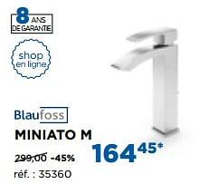 Promotions Miniatom robinets de lavabo rehaussés - Blaufoss - Valide de 02/10/2017 à 29/10/2017 chez X2O